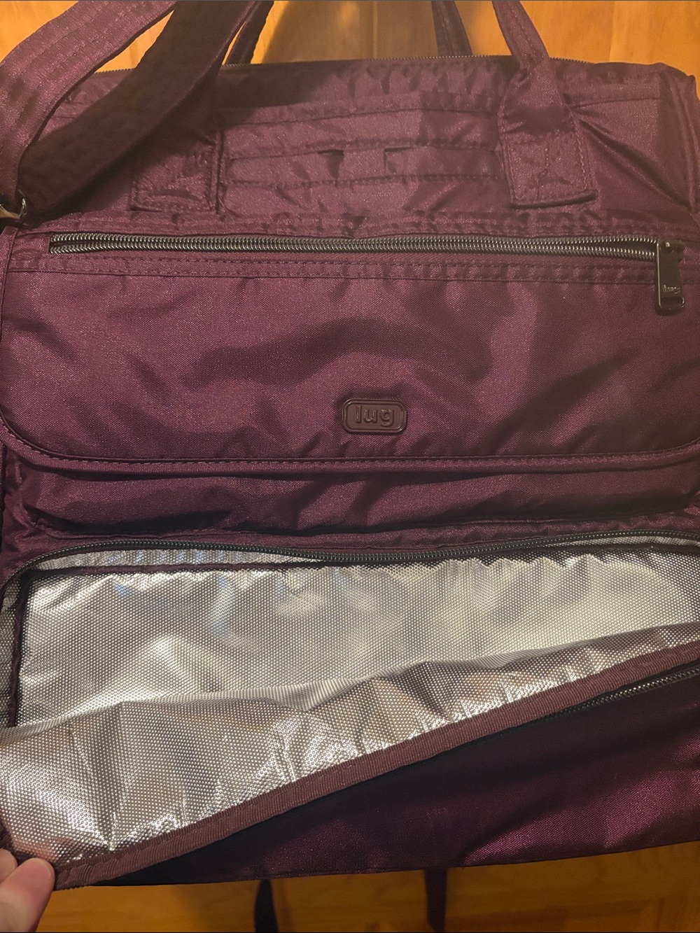 Lug Via Travel Tote with Multiple Zippered Front Pockets. Dual tote/backpack - Picture 3 of 8